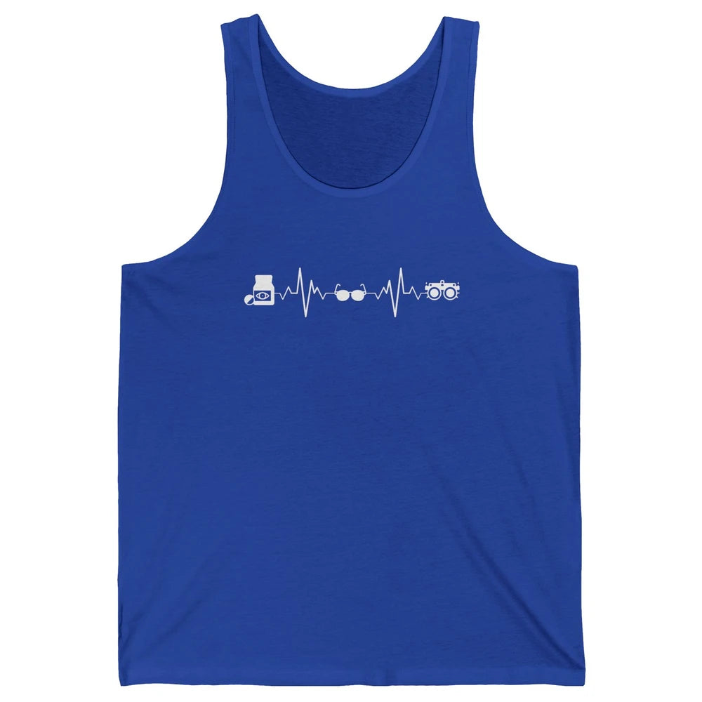 Optometrist Heartbeat Eyeglasses Spectacles Optician Gift Unisex Jersey Tank