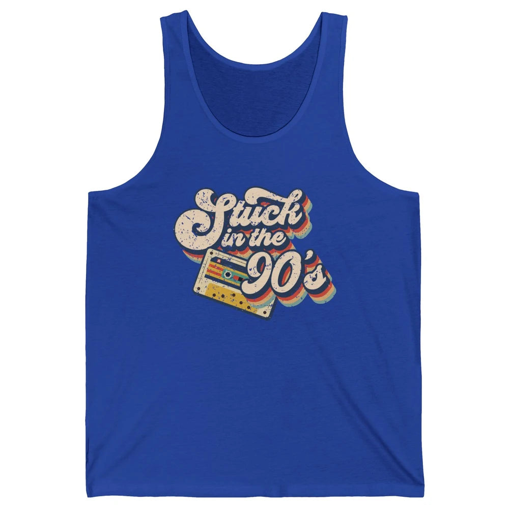 Retro Cassette Stuck In The 90s 1990s Born Birthday Day Gift Unisex Jersey Tank