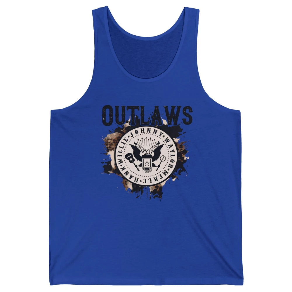 Retro Cowboy Bird Outlaws Western Country Music Cowgirl Unisex Jersey Tank