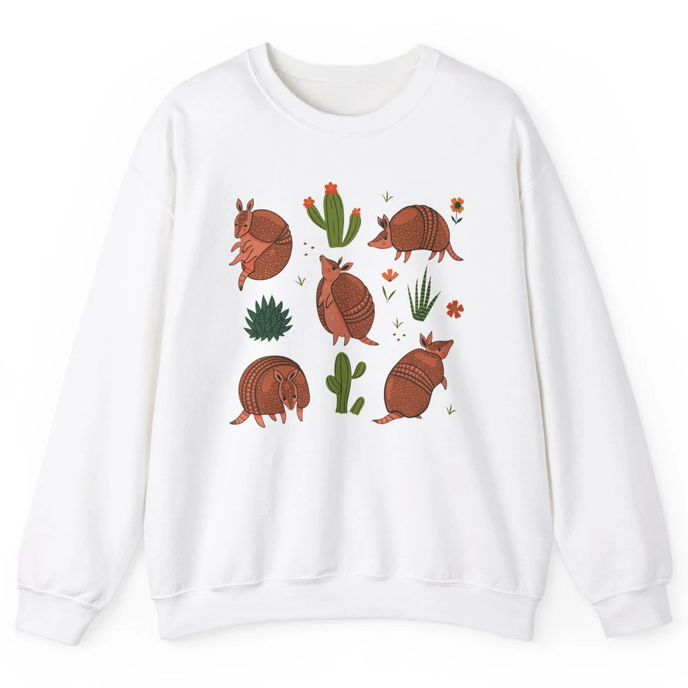 Retro Desert Armadillo Just An Armadillo Girl Western Animal Unisex Crewneck Sweatshirt