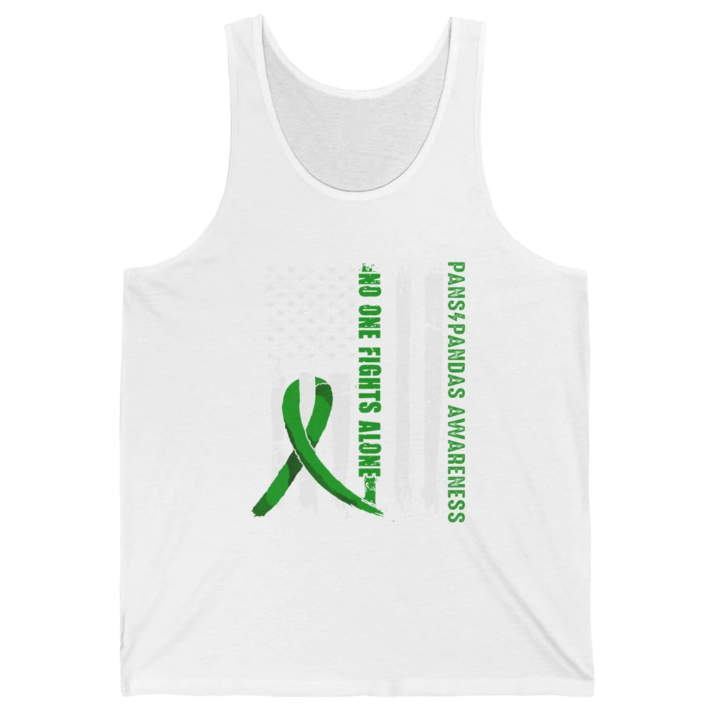 PANS/PANDAS Awareness Retro US Flag No One Fight Alone Unisex Jersey Tank