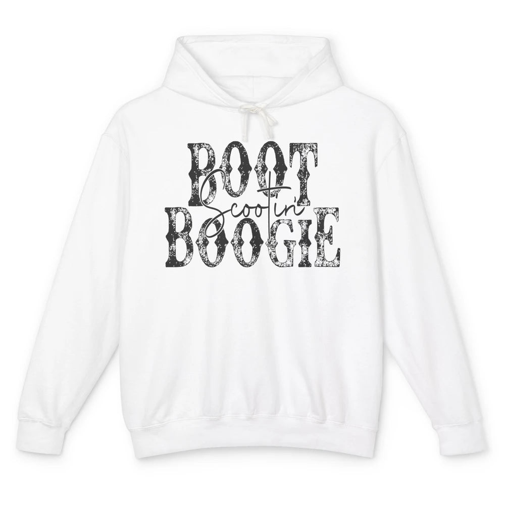 Retro Cowboy Boot Scooting Boogie Western Country Cowgirl Unisex Lightweight Hoodie