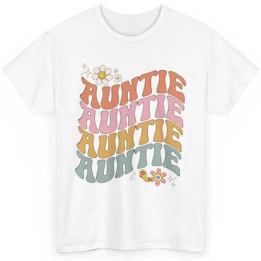 Retro Auntie Hippie Groovy Pregnancy Reveal Positive Mind Classic Unisex T-Shirt