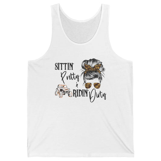 Mud Riding ATV Messy Bun Ride RZR SXS Life Country Girls Unisex Jersey Tank