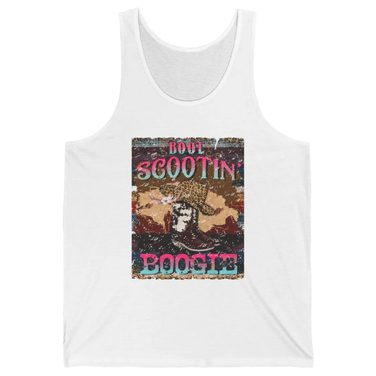 Leopard Cowboy Boots Hat Boot Scootin Boogie Western Country Unisex Jersey Tank