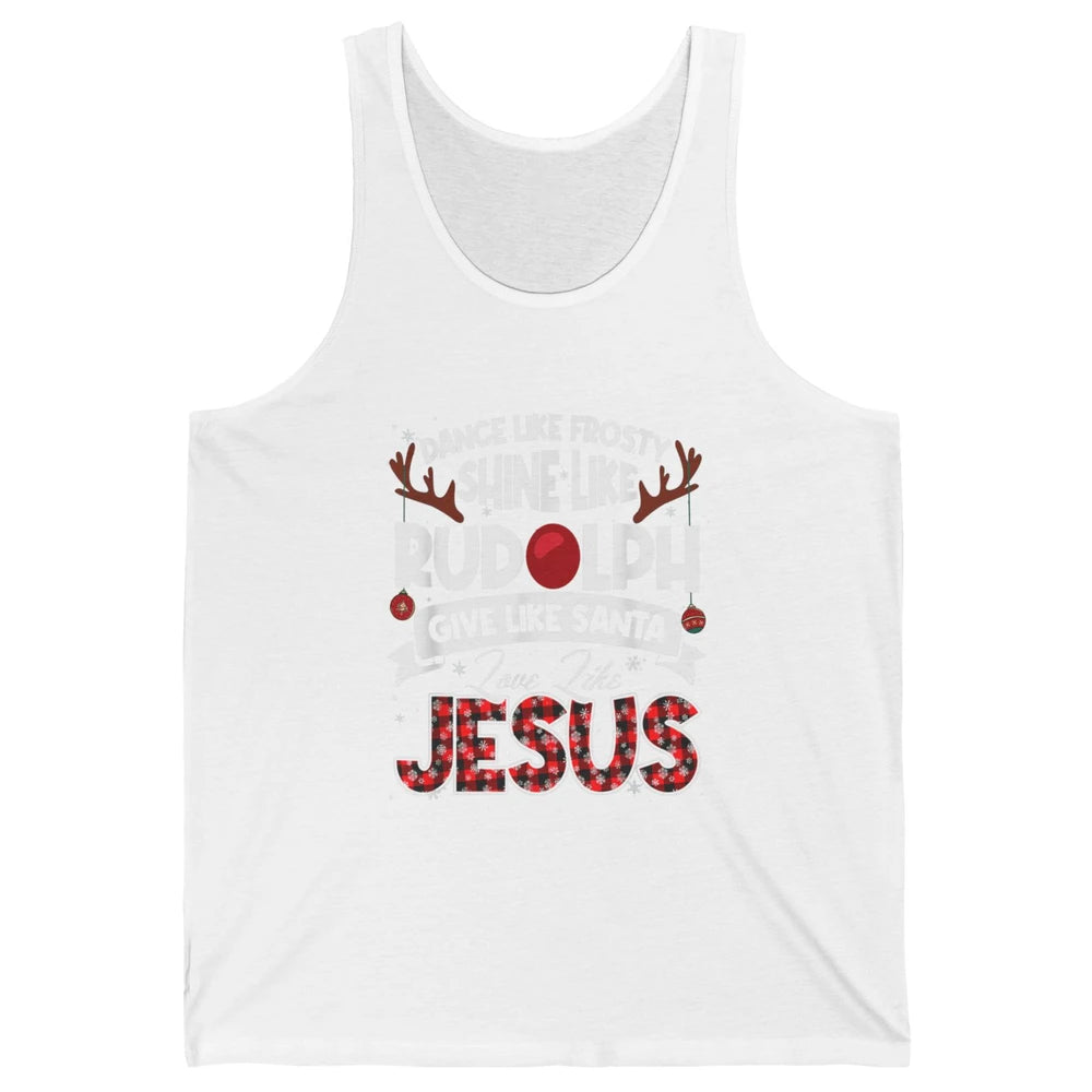 Merry Christmas Santa Frosty Rudolph Jesus Xmas God Reindeer Unisex Jersey Tank