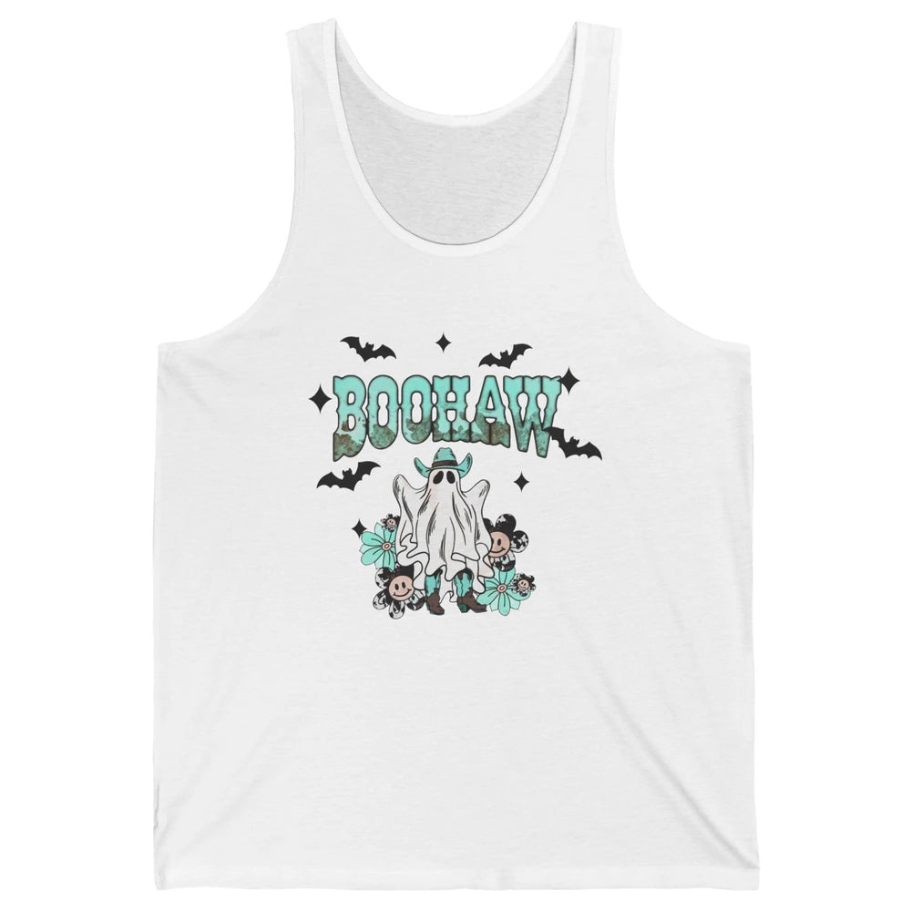 Retro Cowboy Ghost Boohaw Boot Scooting Western Halloween Unisex Jersey Tank