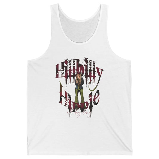 Retro Cowgirl Hillbilly Hippie All Day Long Western Country Unisex Jersey Tank