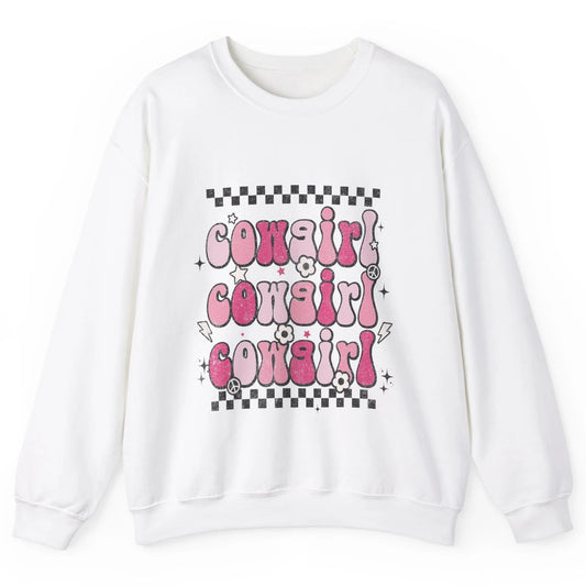 Retro Cowgirl Boho Rodeo Howdy Cowboy Texas Western Country Unisex Crewneck Sweatshirt