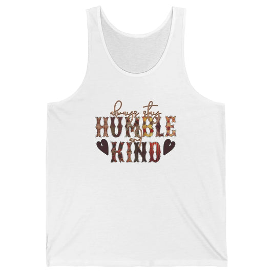 Retro Always Stay Humble And Kind Turquoise Western Country Unisex Jersey Tank
