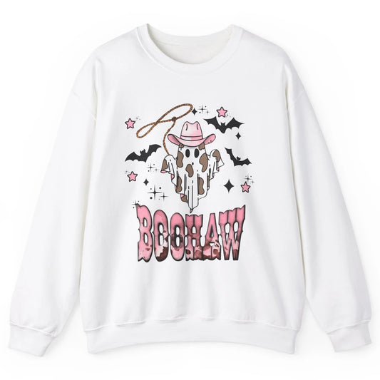 Retro Cowboy Ghost Boohaw Boot Scooting Western Halloween Unisex Crewneck Sweatshirt