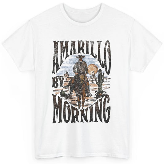 Retro Cowboy Riding Horse Desert Amarillo By Morning Western Classic Unisex T-Shirt