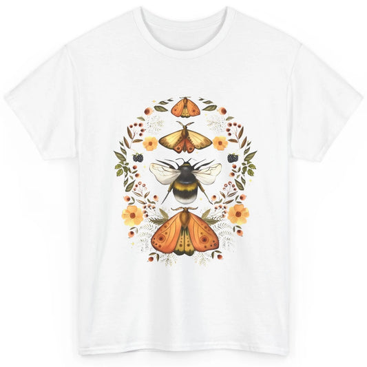 Moth Bee Dark Academia Butterfly Botanical Cottagecore Plant Classic Unisex T-Shirt