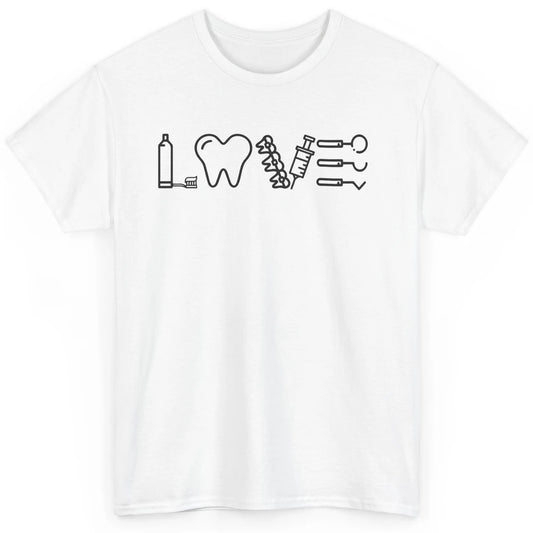Retro Dental Hygienist Life Love Dental Tools Dentist Life Classic Unisex T-Shirt