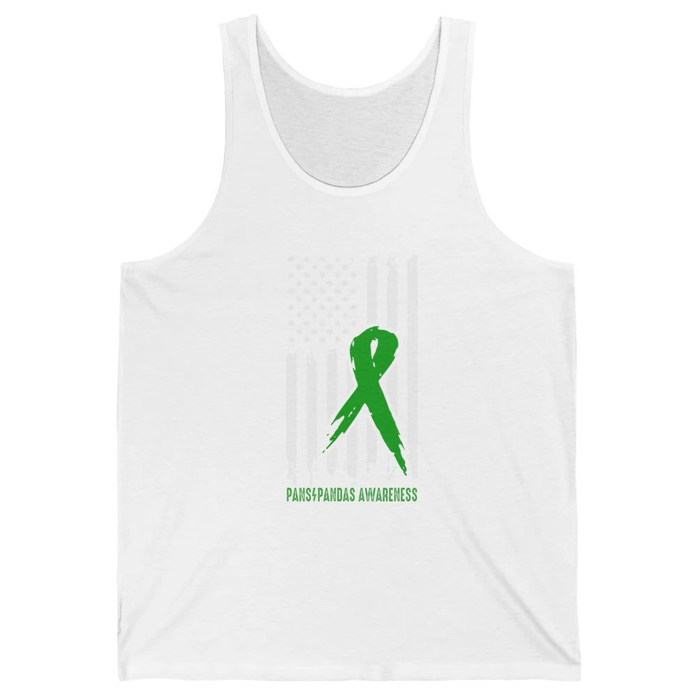 PANS/PANDAS Awareness Green Ribbon No One Fight Alone Unisex Jersey Tank