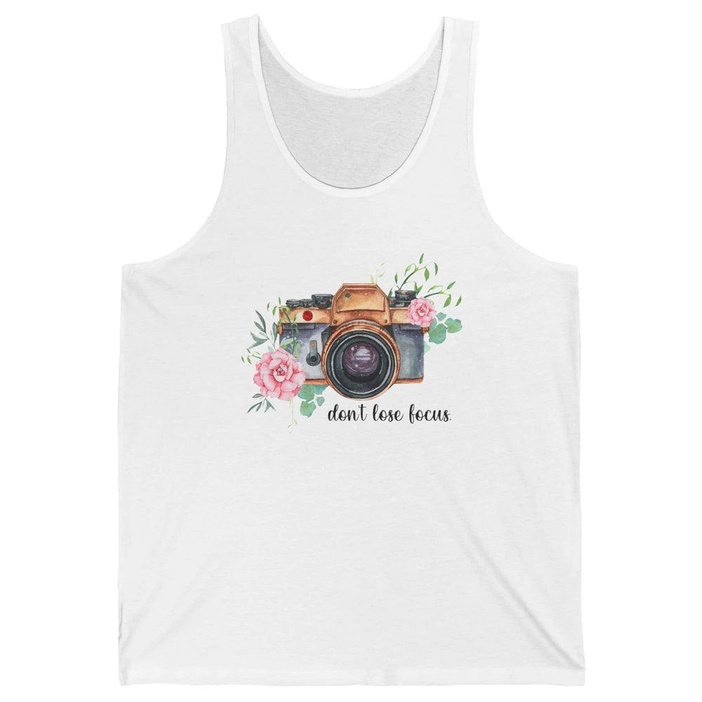 Photography Boho Camera Don't Lose Focus Photographer Unisex Jersey Tank