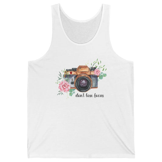 Photography Boho Camera Don't Lose Focus Photographer Unisex Jersey Tank