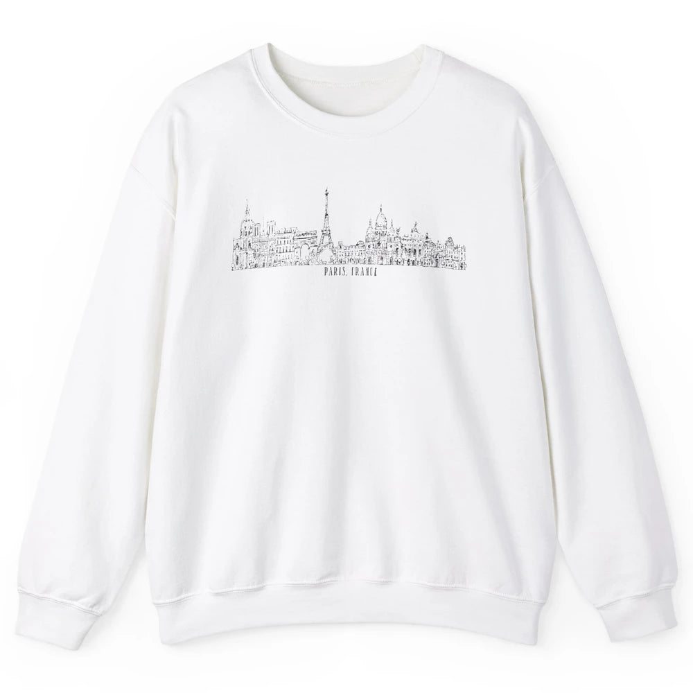 Paris Eiffel Tower Souvenir Travel France Gift Paris Skyline Unisex Crewneck Sweatshirt
