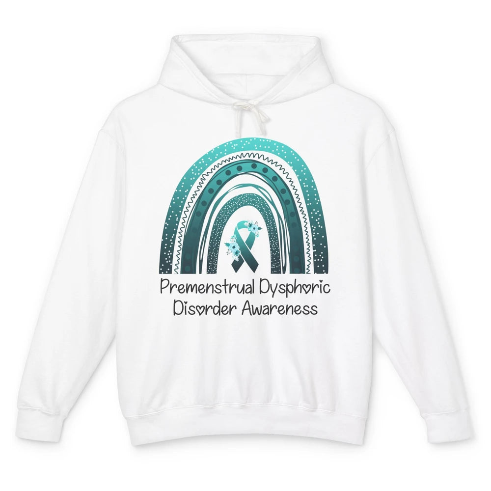 Premenstrual Dysphoric Disorder PMDD Awareness Rainbow Unisex Lightweight Hoodie