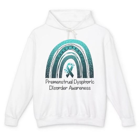 Premenstrual Dysphoric Disorder PMDD Awareness Rainbow Unisex Lightweight Hoodie