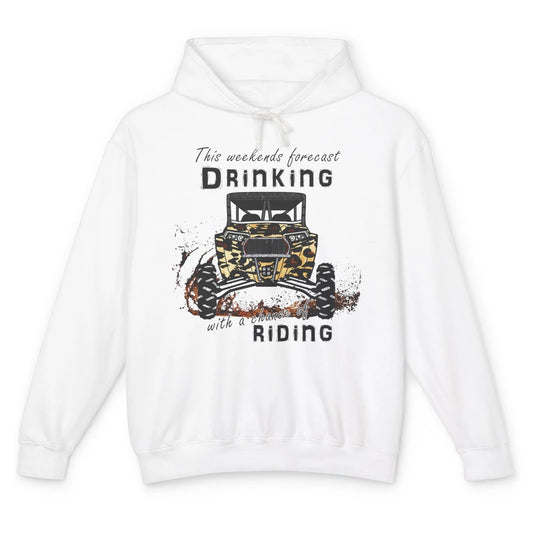 Leopard UTV Weekend Forecast Drinking Mud Riding SXS Life Unisex Lightweight Hoodie
