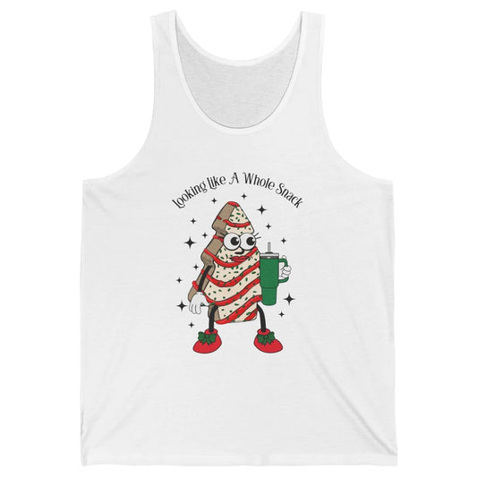 Funny Christmas Tree Cake Out Here Look Like A Snack Unisex Jersey Tank