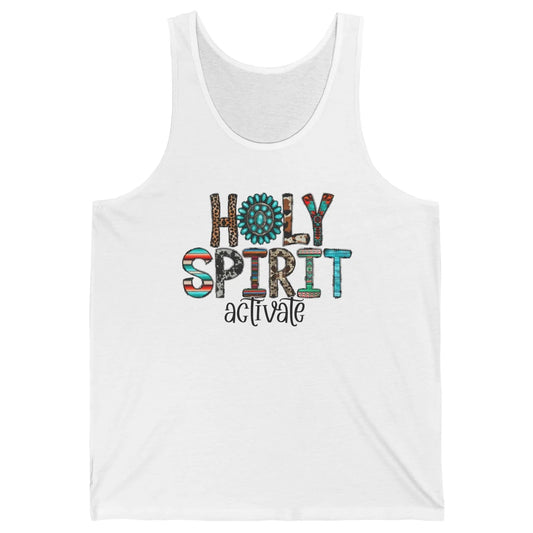 Holy Spirit Activate Western Leopard Christian Religious Unisex Jersey Tank