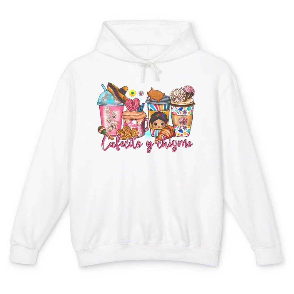 Mexican Drink Coffee Cafecito y Chisme Cinco de Mayo Fiesta Unisex Lightweight Hoodie