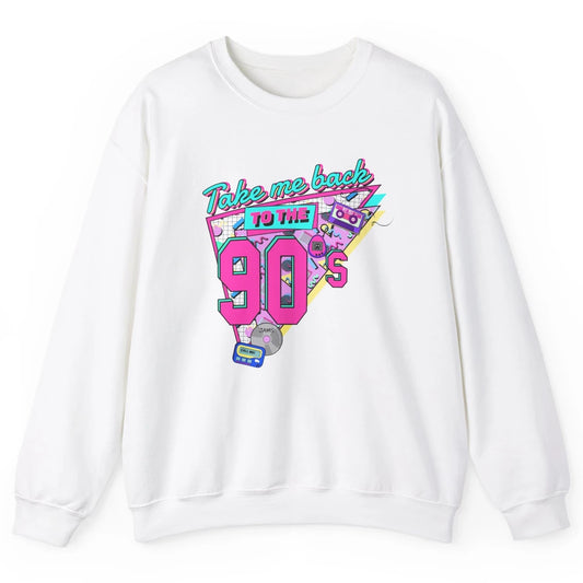 Retro 90s Take Me Back To The 1990s Cassette Made In The 90s Unisex Crewneck Sweatshirt