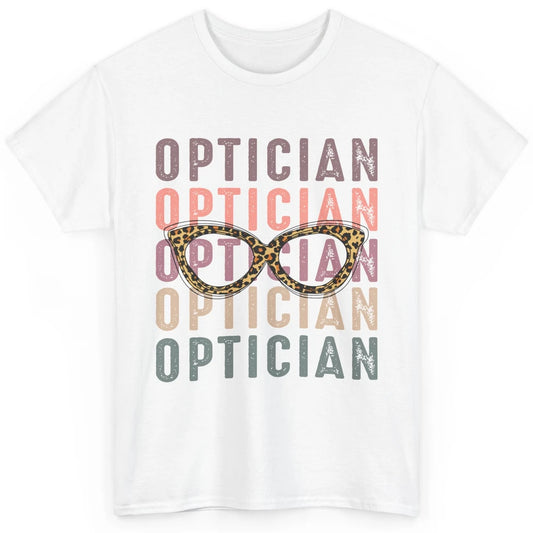 Retro Optometrist Leopard Eyeglasses Optician Ophthalmology Classic Unisex T-Shirt