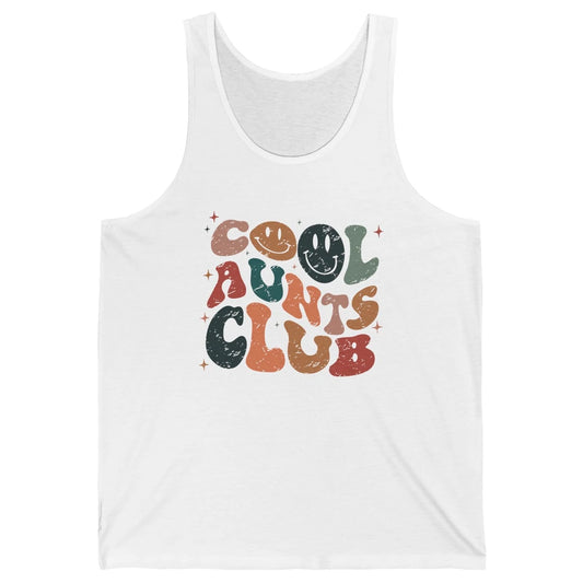 Retro Cool Aunts Club Funny Smiling Face Auntie Sister Gift Unisex Jersey Tank