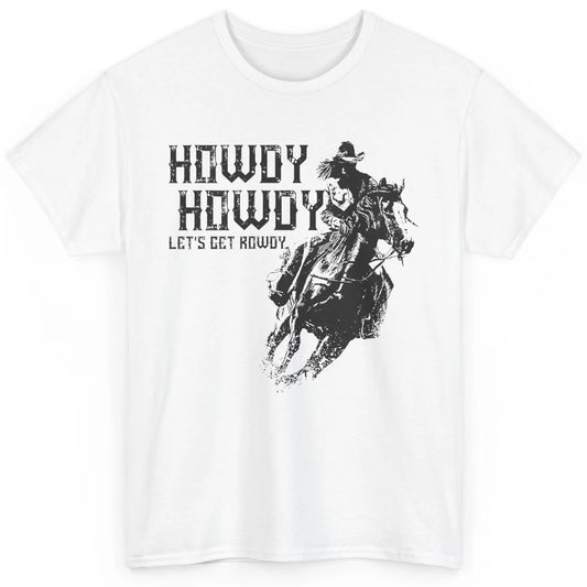 Retro Howdy Cowboy Rodeo Riding Horse Western Country Men Classic Unisex T-Shirt