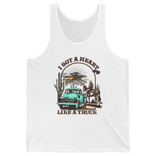 Retro Cowgirl Riding Horse I Got A Heart Western Country Unisex Jersey Tank