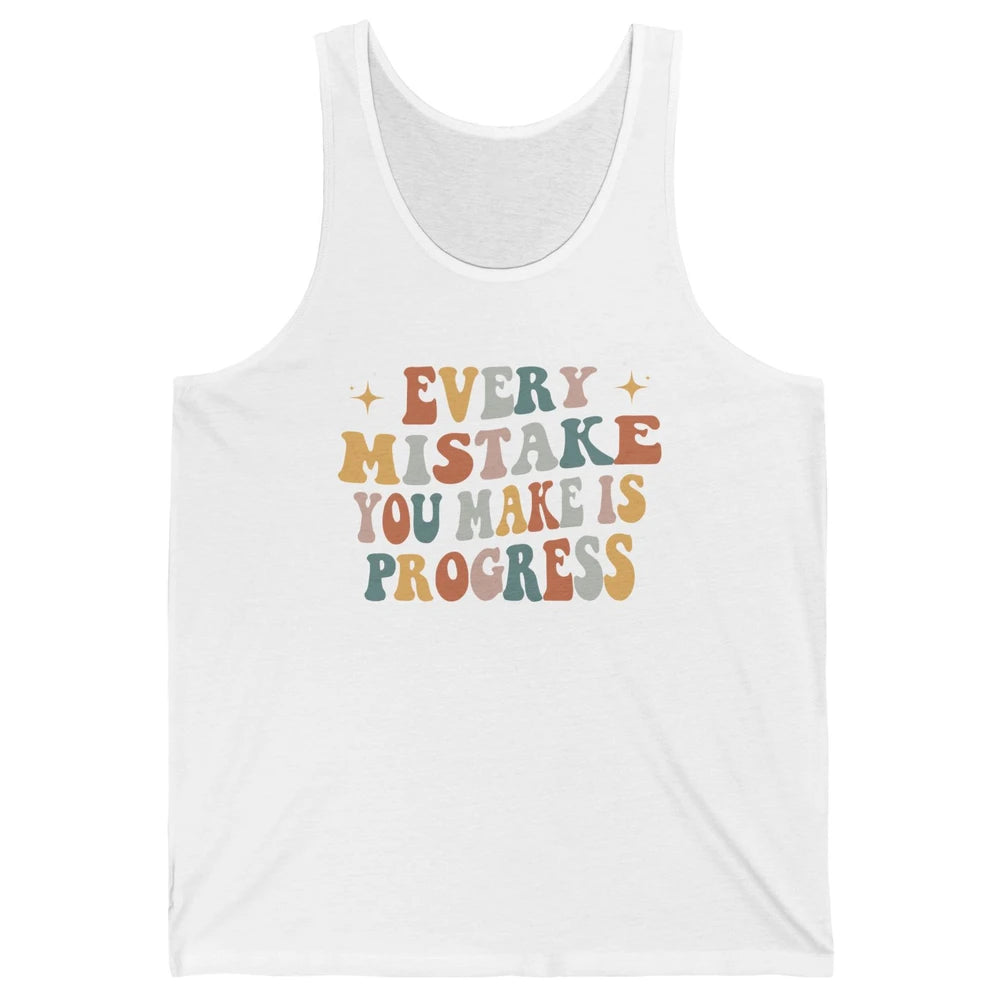 Personal Growth Mindset Therapist Mental Health Retro Boho Unisex Jersey Tank