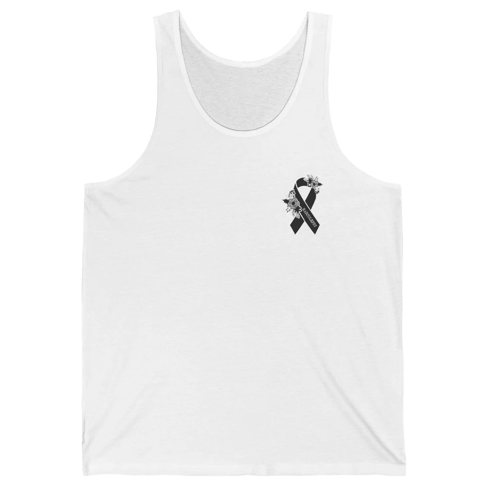 Narcolepsy Awareness Floral Black Ribbon Narcolepsy Support Unisex Jersey Tank