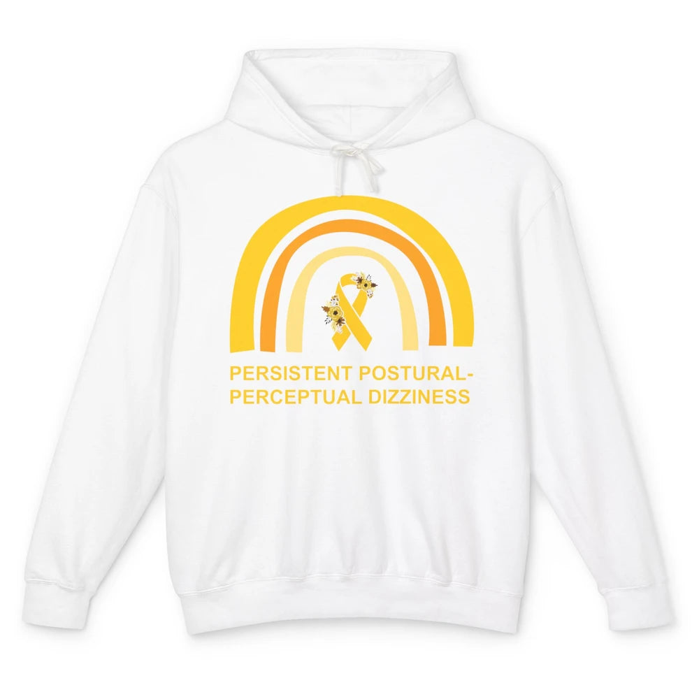 Persistent Postural-perceptual Dizziness PPPD Yellow Rainbow Unisex Lightweight Hoodie