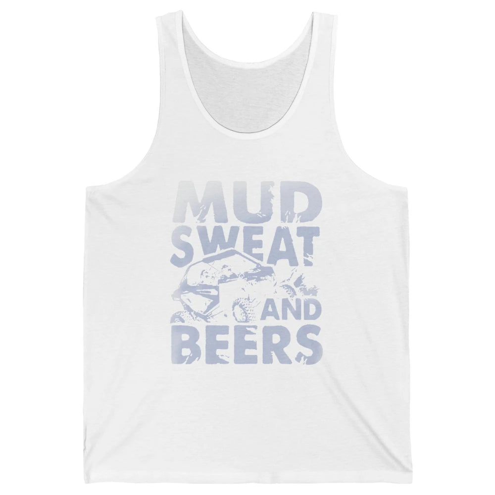 Retro Mud Sweat And Beers UTV ATV Rider 4 Wheel SXS Offroad Unisex Jersey Tank