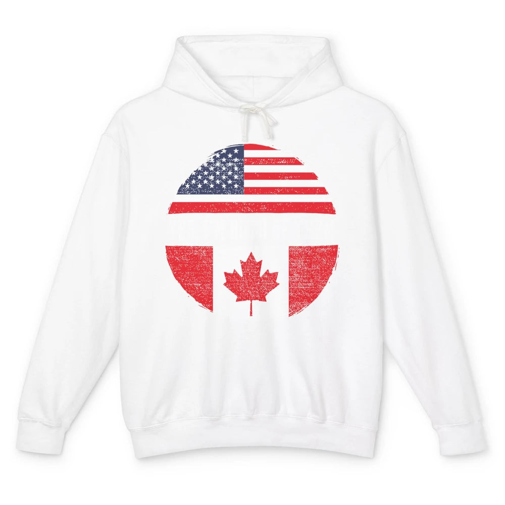 Proud American Canadian Yes I Am Both of Them Unisex Lightweight Hoodie