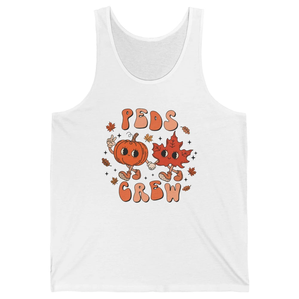 PEDS Crew Fall Pediatric Nurse Autumn Thanksgiving Medical Unisex Jersey Tank