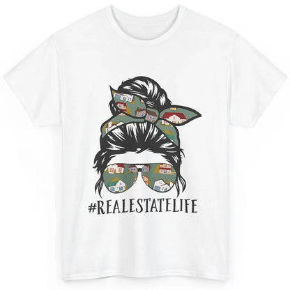 Real Estate Wife Life Messy Bun Mom Realtor Women Close Deal Classic Unisex T-Shirt