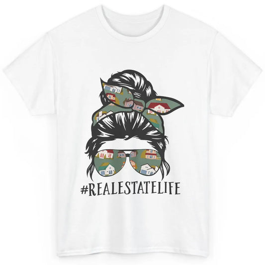 Real Estate Wife Life Messy Bun Mom Realtor Women Close Deal Classic Unisex T-Shirt