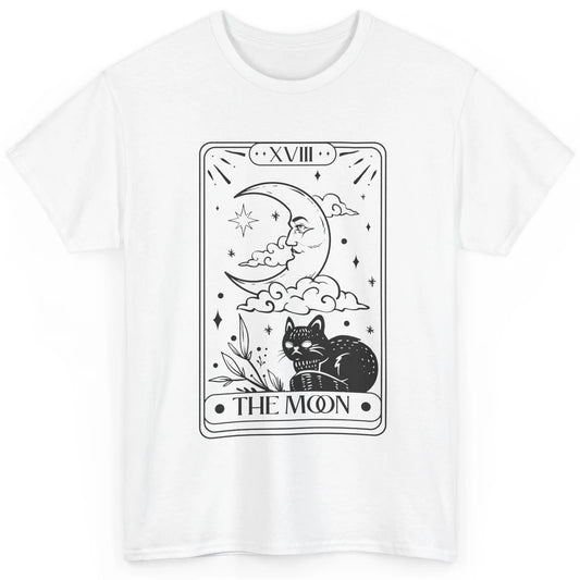Retro Halloween Cat Witch The Moon Tarot Card Witchcraft Classic Unisex T-Shirt
