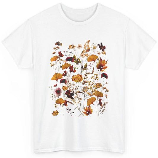 Pressed Flowers Plant Botanical Garden Wildflower Vintage Classic Unisex T-Shirt