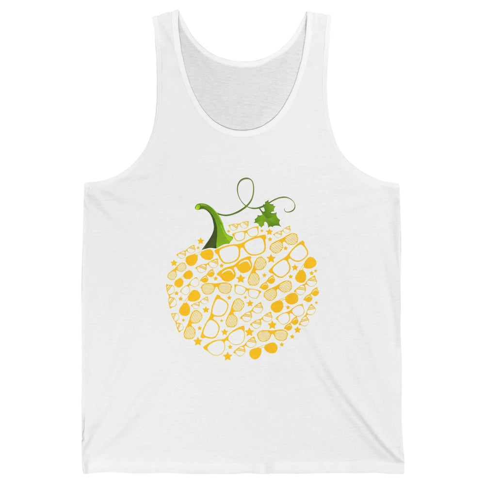 Pumpkin Glasses Optometry Optician Halloween Spooky Season Unisex Jersey Tank