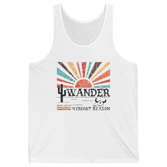 Retro Cowboy Wander Without Reason Western Country Cowgirl Unisex Jersey Tank