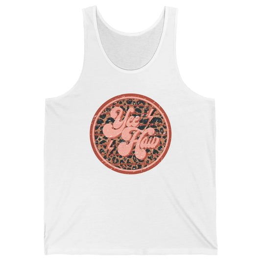 Retro Cowboy Yeehaw Leopard Western Country Cowgirls Horse Unisex Jersey Tank