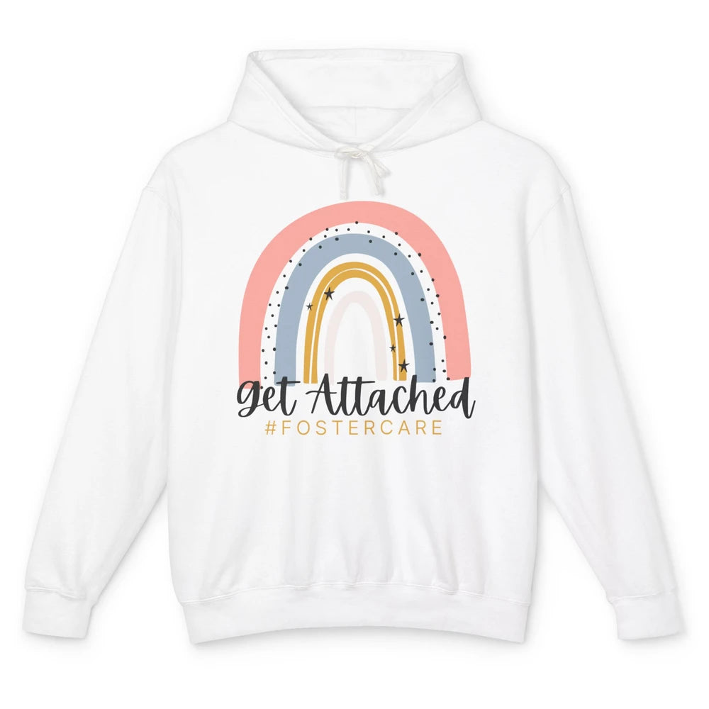 Rainbow Foster Care Parents Get Attached Adoption Foster Mom Unisex Lightweight Hoodie