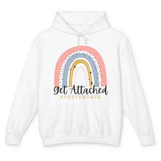 Rainbow Foster Care Parents Get Attached Adoption Foster Mom Unisex Lightweight Hoodie