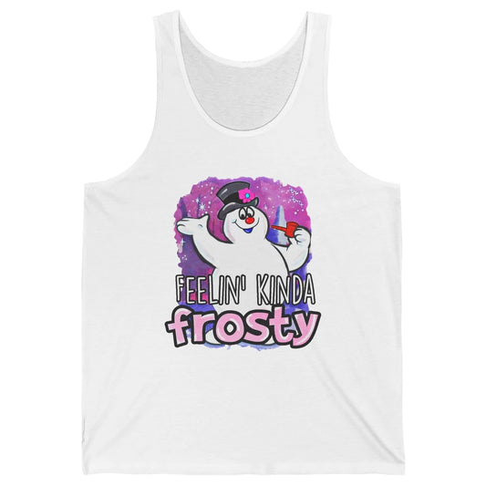 Christmas Snowman Feeling Kinda Frosty Snowflakes Christmas Unisex Jersey Tank