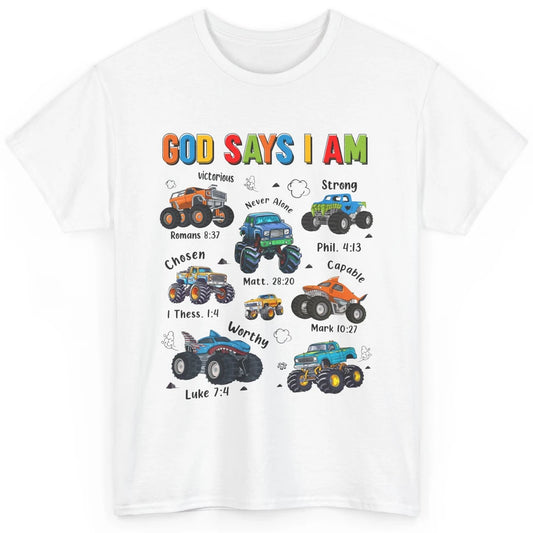 Monster Truck Christian God Say I'm Bible Verse Construction Classic Unisex T-Shirt